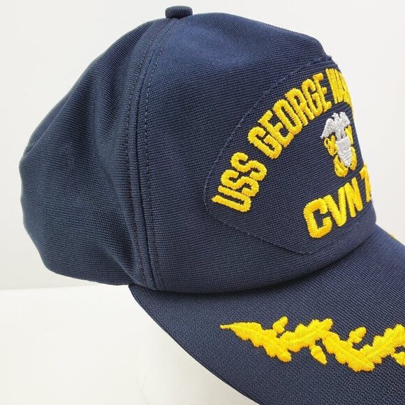 USS George Washington CVN 73 Vintage Snapback Hat USA Navy Gold Leaf CAP-10 - Picture 5 of 10